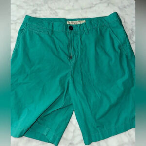 Burberry Men Brit Shorts (30W) 8Inch Khaki Green Shorts